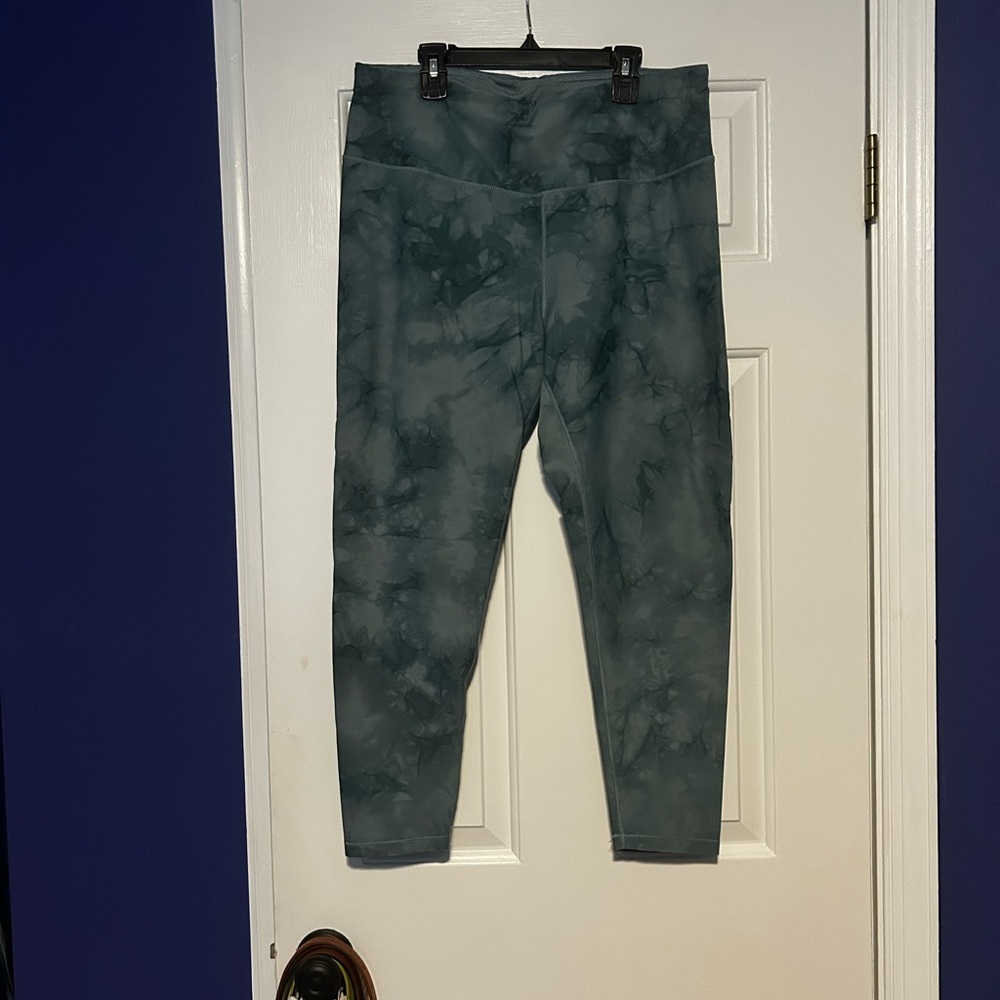 Teal Tie-Dye Leggings